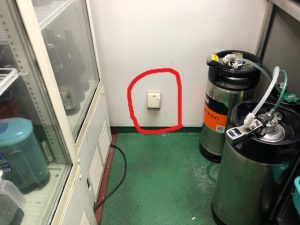 名古屋市中区の飲食店にて防水コンセントの不具合調査