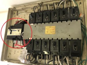 名古屋市天白区の戸建住宅にて漏電ブレーカーの取替電気工事